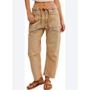 We The Free Moxie Low-Slung Pull-On Barrel Jeans | "Cowboy" | Size 29T